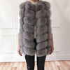 Natural Real Fox Fur Vest Jacket Waistcoat Short sleeveless Vestwoman winter warm Natural Fur Vest Real Fur Jacket Fox Fur Coats