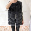 Natural Real Fox Fur Vest Jacket Waistcoat Short sleeveless Vestwoman winter warm Natural Fur Vest Real Fur Jacket Fox Fur Coats