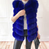 Natural Real Fox Fur Vest Jacket Waistcoat Short sleeveless Vestwoman winter warm Natural Fur Vest Real Fur Jacket Fox Fur Coats