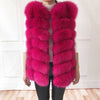 Natural Real Fox Fur Vest Jacket Waistcoat Short sleeveless Vestwoman winter warm Natural Fur Vest Real Fur Jacket Fox Fur Coats