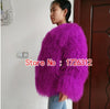 Women real mongolian sheep fur coat ladies leather short style beach wool fur jacket female outerwear