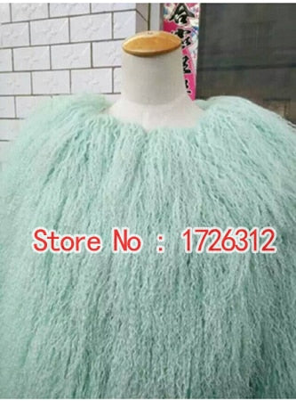 Women real mongolian sheep fur coat ladies leather short style beach wool fur jacket female outerwear