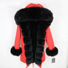 OFTBUY 2019 fashion winter jacket women real fur coat natural real fox fur collar loose long parkas big fur outerwear Detachable