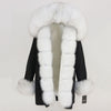 OFTBUY 2019 fashion winter jacket women real fur coat natural real fox fur collar loose long parkas big fur outerwear Detachable
