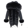 OFTBUY 2019 fashion winter jacket women real fur coat natural real fox fur collar loose long parkas big fur outerwear Detachable