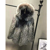 FURSARCAR Natural Fox Fur Coat Women Winter Luxury Silver Fox Fur Outwear 2019 New Fashion thick Gold Fox Fur Coat with Fur Hood