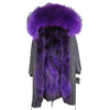 2019 Real Fur Coat Winter Jacket Women Long Parka Waterproof Big Natural Raccoon Fur Collar Hood Thick Warm Real Fox Fur Liner