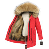 2019 Real Fur Coat Winter Jacket Women Long Parka Waterproof Big Natural Raccoon Fur Collar Hood Thick Warm Real Fox Fur Liner