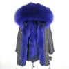 2019 Real Fur Coat Winter Jacket Women Long Parka Waterproof Big Natural Raccoon Fur Collar Hood Thick Warm Real Fox Fur Liner