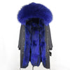 2019 Real Fur Coat Winter Jacket Women Long Parka Waterproof Big Natural Raccoon Fur Collar Hood Thick Warm Real Fox Fur Liner