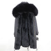 2019 Real Fur Coat Winter Jacket Women Long Parka Waterproof Big Natural Raccoon Fur Collar Hood Thick Warm Real Fox Fur Liner