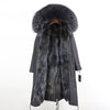 2019 Real Fur Coat Winter Jacket Women Long Parka Waterproof Big Natural Raccoon Fur Collar Hood Thick Warm Real Fox Fur Liner