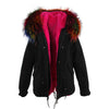 JAZZEVAR 2019 woman army green Large raccoon fur collar hooded coat parkas outwear 2 in 1 detachable lining winter jacket