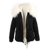 JAZZEVAR 2019 woman army green Large raccoon fur collar hooded coat parkas outwear 2 in 1 detachable lining winter jacket