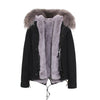 JAZZEVAR 2019 woman army green Large raccoon fur collar hooded coat parkas outwear 2 in 1 detachable lining winter jacket
