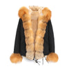 JAZZEVAR 2019 New Fashion Women's Luxurious Large Real Fox Fur Collar Cuff Hooded Coat Short Parkas Outwear Winter Jacket