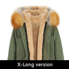 JAZZEVAR 2019 New Fashion Women's X-Long parka large real racoon fur Hooded Coat Outwear natural color Military Winter Jacket