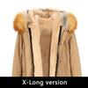 JAZZEVAR 2019 New Fashion Women's X-Long parka large real racoon fur Hooded Coat Outwear natural color Military Winter Jacket