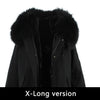 JAZZEVAR 2019 New Fashion Women's X-Long parka large real racoon fur Hooded Coat Outwear natural color Military Winter Jacket