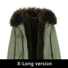 JAZZEVAR 2019 New Fashion Women's X-Long parka large real racoon fur Hooded Coat Outwear natural color Military Winter Jacket