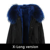 JAZZEVAR 2019 New Fashion Women's X-Long parka large real racoon fur Hooded Coat Outwear natural color Military Winter Jacket
