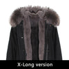 JAZZEVAR 2019 New Fashion Women's X-Long parka large real racoon fur Hooded Coat Outwear natural color Military Winter Jacket