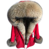 2019 New Winter Women Large Raccoon Fur Collar Hooded  Real Fox Fur Liner Coat Black Army Green Parkas  Outwear Winter Jacket