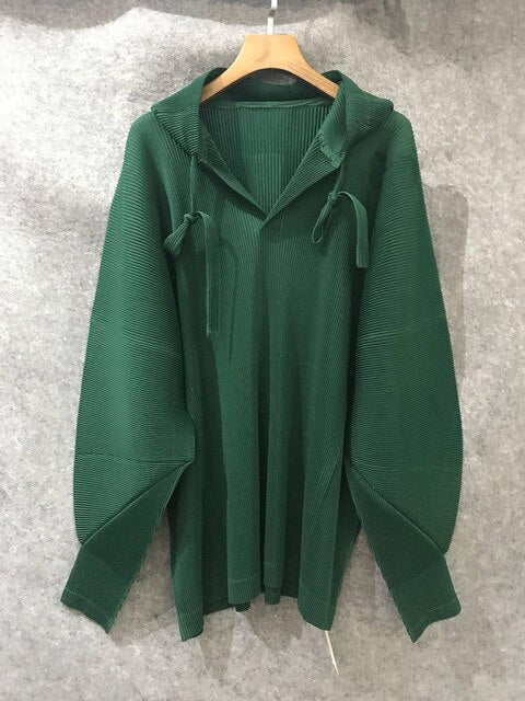 Changpleat Spring 2019 New Women Hoodies Sweatshirts Miyak Pleated Fashion loose Elastic Solid Large Size Female Sweatshirt Tide