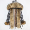 2019 Long Parkas Real Fur Parka Winter Jacket Coat Women Natural Silver Fox Fur Trim Hood Thick Warm Streetwear Detachable New