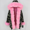 2019 Long Parkas Real Fur Parka Winter Jacket Coat Women Natural Silver Fox Fur Trim Hood Thick Warm Streetwear Detachable New
