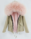 NEW 2019 real raccoon fur collar hooded winter jacket women parka fur coat fashion Thick Warm Streetwear