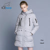 ICEbear 2019 100% Polyester Soft Fabric Bio Down Five Colors Hooded Coat Woman Clothes Winter Jacket With Pockets 16G6155D