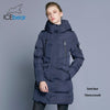 ICEbear 2019 100% Polyester Soft Fabric Bio Down Five Colors Hooded Coat Woman Clothes Winter Jacket With Pockets 16G6155D