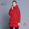 ICEbear 2019 100% Polyester Soft Fabric Bio Down Five Colors Hooded Coat Woman Clothes Winter Jacket With Pockets 16G6155D