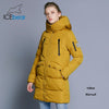 ICEbear 2019 100% Polyester Soft Fabric Bio Down Five Colors Hooded Coat Woman Clothes Winter Jacket With Pockets 16G6155D