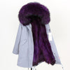 Women Parkas Real Natural Fur Winter Parka Raccoon Fur Collar Fox Fur Liner Jacket Coat