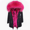 Women Parkas Real Natural Fur Winter Parka Raccoon Fur Collar Fox Fur Liner Jacket Coat