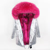 Women Parkas Real Natural Fur Winter Parka Raccoon Fur Collar Fox Fur Liner Jacket Coat