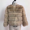 Women Warm Real Fox Fur Coat Short Slim Winter Genuine Fur Jacket Fashion Outwear Luxury Natural Fox Fur Coat For Girls FC-034