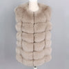 Maomoakong2019 fashion new style Real fox coat Slim round neck Winter women's natural fur jacket Coat vest girl leather