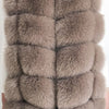 100% true fur coat Women's warm and stylish natural fox fur jacket vest Stand collar long sleeve leather coat Natural fur coats