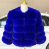 2019 new style real fur coat 100% natural fur jacket female winter warm leather fox fur coat high quality fur vest Free shipping