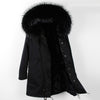 Fashion women's rabbit fur lining hooded long  coat parkas outwear army green Large raccoon fur collar winter jacket DHL