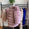 70CM Women Fur Coat Fox Real Natural Winter Genuine Natural Women Fox Fur Coat With Fur Vest Girl Coat Womens Vests Fox Coat DHL