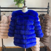 70CM Women Fur Coat Fox Real Natural Winter Genuine Natural Women Fox Fur Coat With Fur Vest Girl Coat Womens Vests Fox Coat DHL