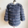 70CM Women Fur Coat Fox Real Natural Winter Genuine Natural Women Fox Fur Coat With Fur Vest Girl Coat Womens Vests Fox Coat DHL