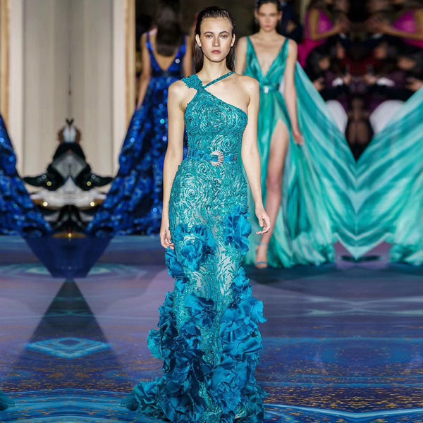 ADYCE 2019 New Summer Halter Sequin Club Dress Ruffles Long Dress Celebrity Evening Party Dress Women Sexy Sleeveless Vestidos