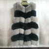 2019 ladies new natural fox fur square vest real fur vest casual fashion European autumn and winter street style