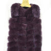 2019 ladies new natural fox fur square vest real fur vest casual fashion European autumn and winter street style