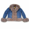2019Women's New Natural Fox Fur Denim Jacket, Parker Clothing Rabbit Fur Lining Real Fox Fur Denim Jacket Warm Fashion Casual E